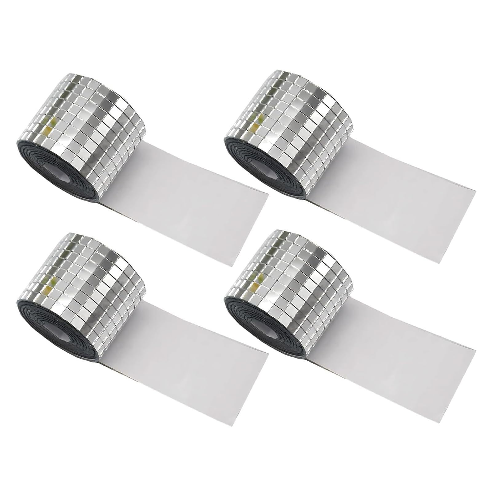 our fave Selfs Adhesive Mirrour Muzzik Tiles Disco Tiles, Silver Square Disco Ball Sticker for Diys and Party Decorations Ball Selfs Adhesive