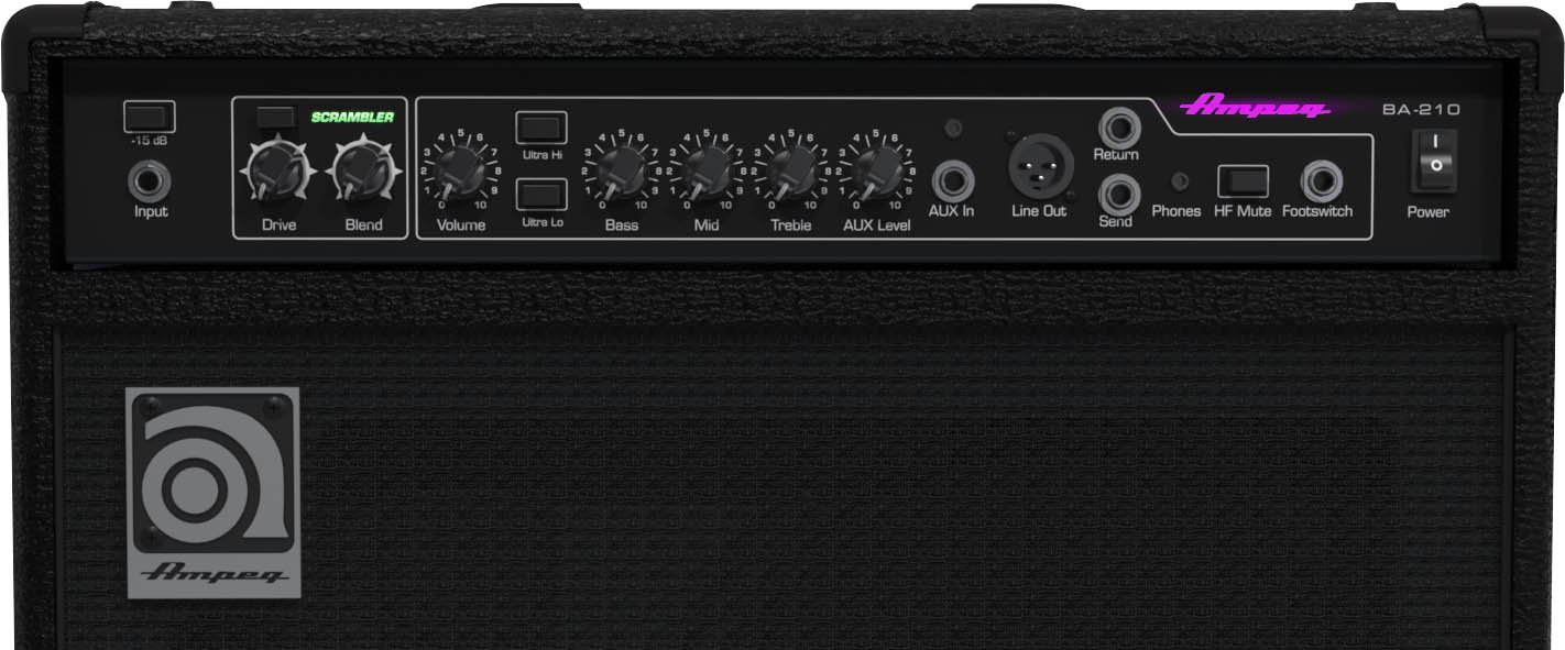 Amazon.com: Ampeg BA-210V2 Bass Combo Amplifier, Black, 450-watts