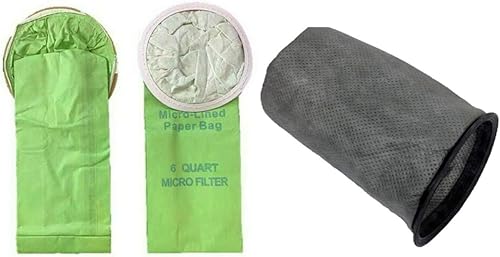 10 bolsas de repuesto para aspiradoras Proteam 100431 6 QT 6 cuartos + 1 bolsa de tela. Compatible con Super QuarterVac, Quatervac, Tailvac