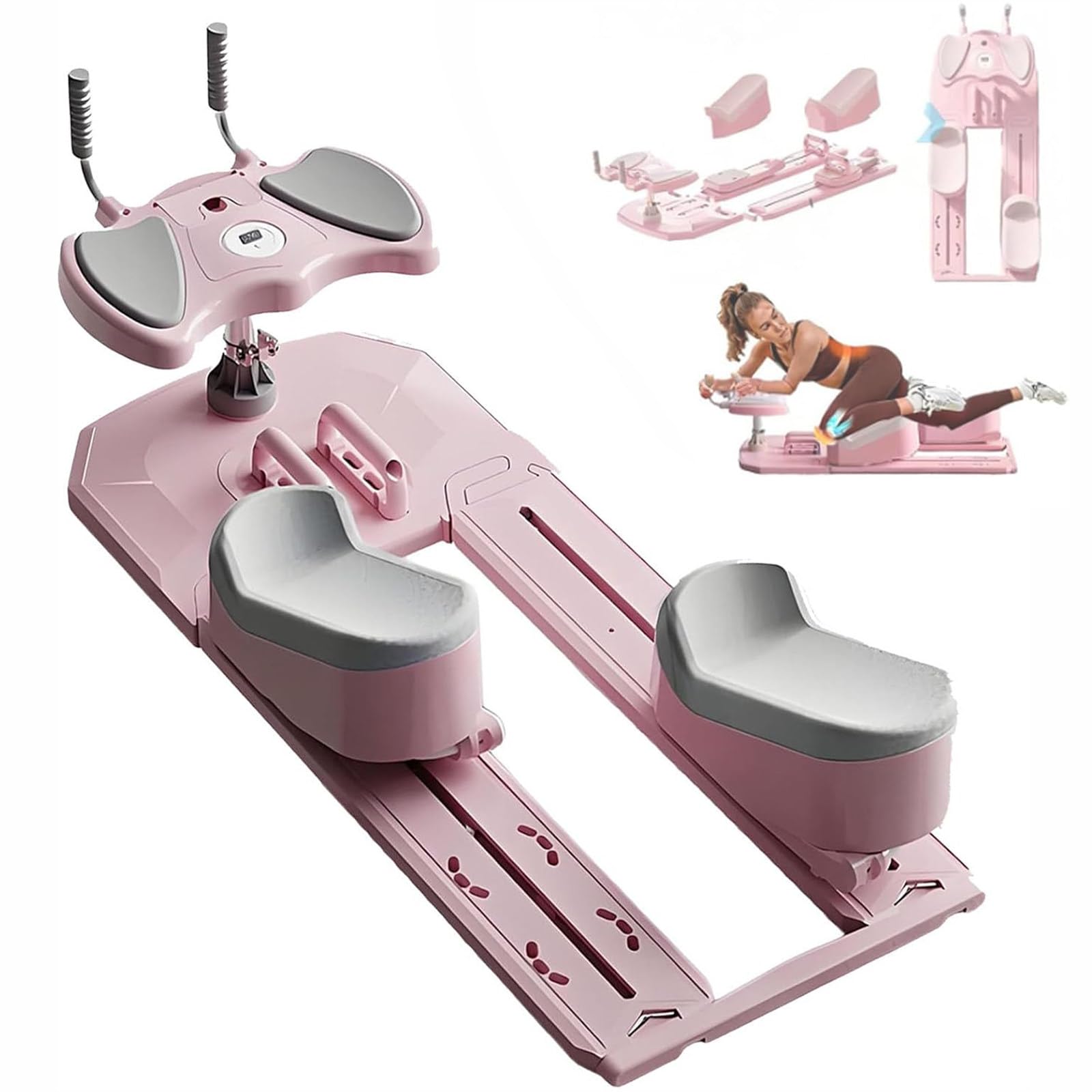 DPQYJPP Multifunctional crawling exercise,adjustable stretcher machine Pink
