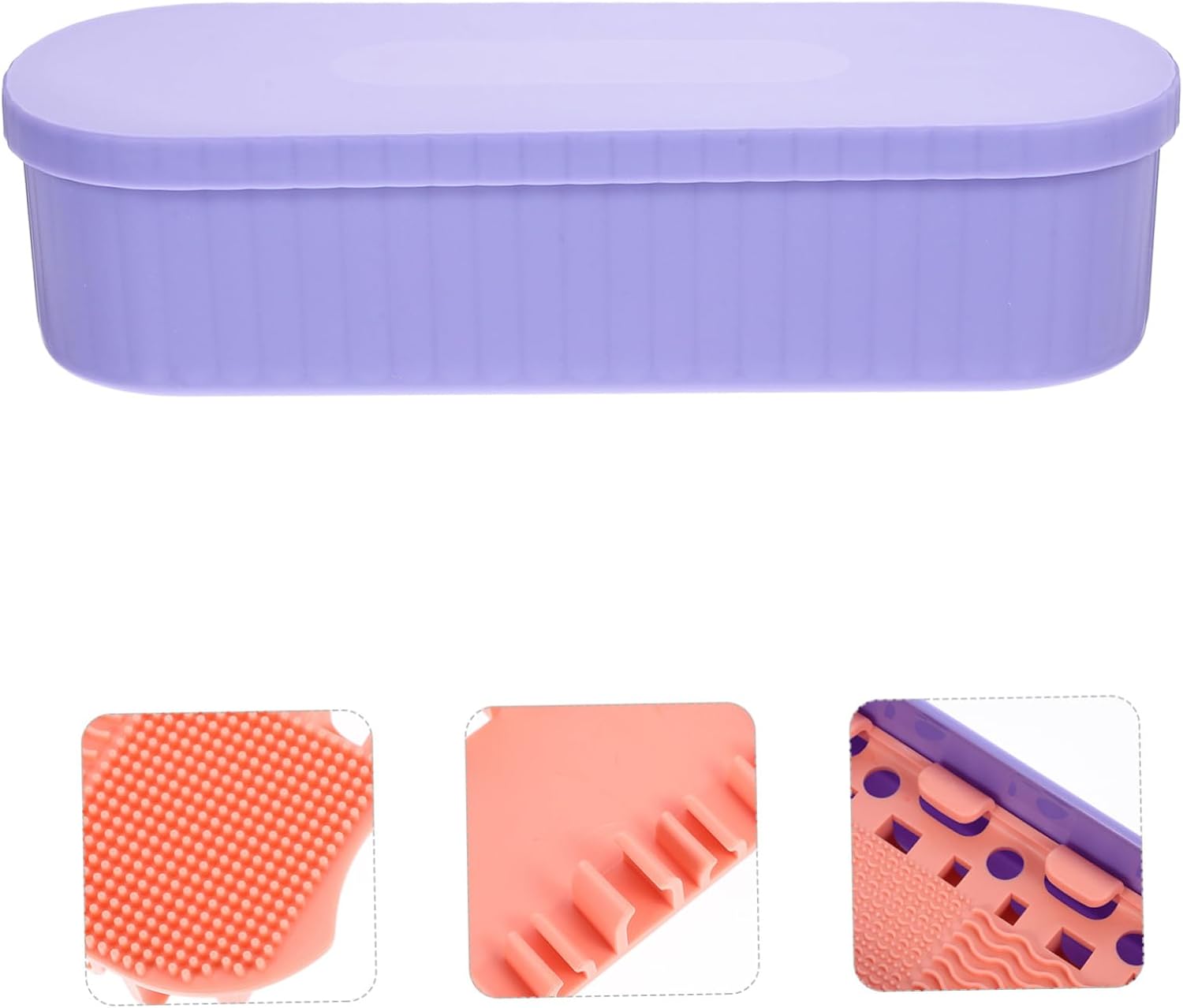Alipis Makeup Brush Cleaner Box Portable Makeup Brush Holder and Cleaning Tool for Easy Storage and Drying for Home and Travel Use Lightweight and Compact Design image 5