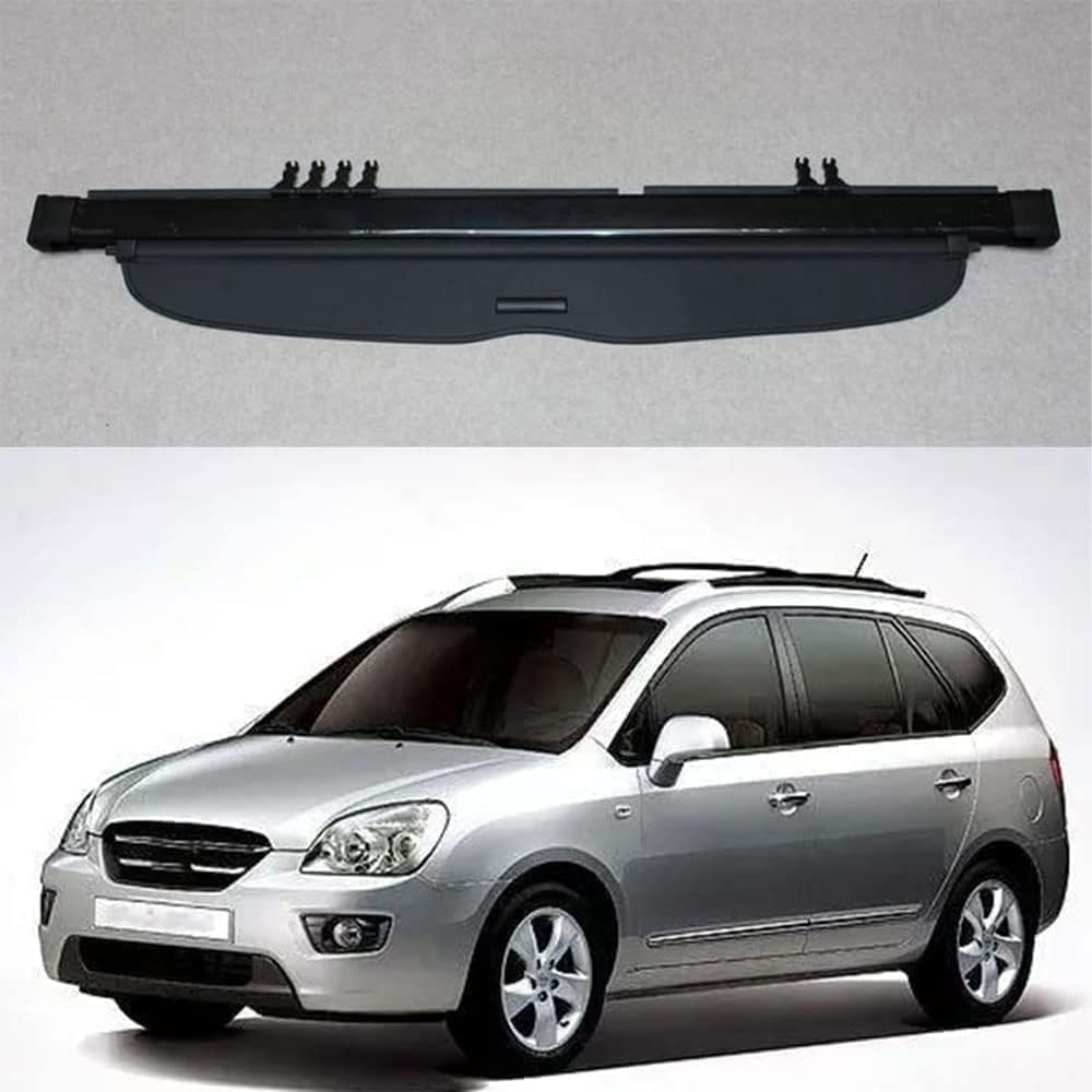 PANXUC Rear Boot Cargo Cover Curtain For KIA Carens 2006-2011, Trunk Retractable Cargo Cover Shield Shade Curtain Partition Board Privacy Blinds