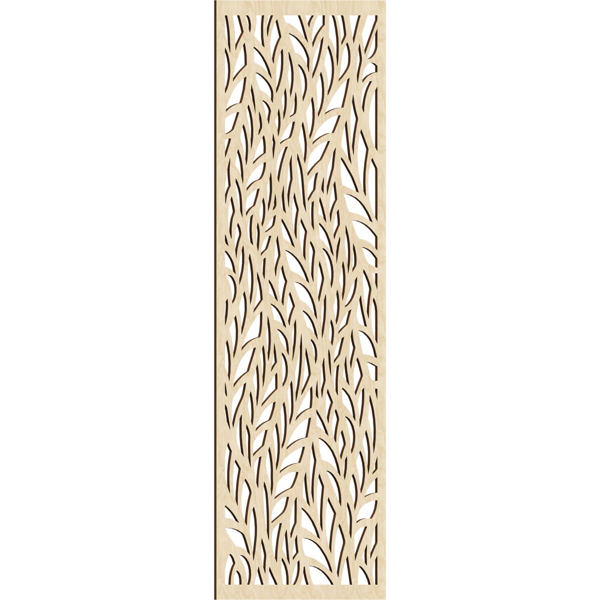 Ortonville Decorative Pierced Fretwork Wood Wall Panels, 27 3/8"W x 69 3/8"H x 1/4"T, Birch