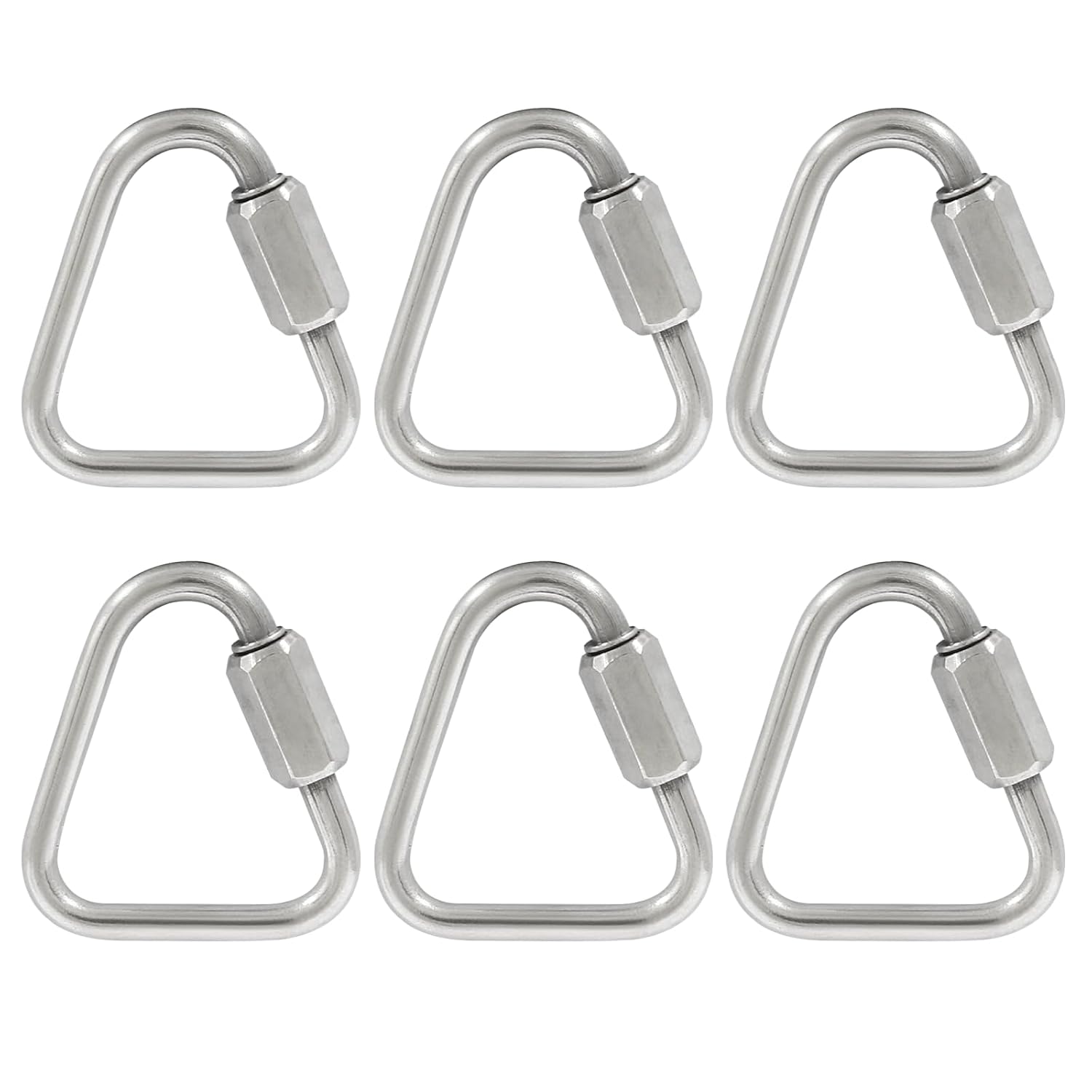 6Pcs Delta Quick Links 1/8 Inch 316 Stainless Steel Triangle Locking Quick Connector, M3.5 Quick Link Chain Heavy Duty Durable Chain Connector - 330lbs Capacity - Image 4