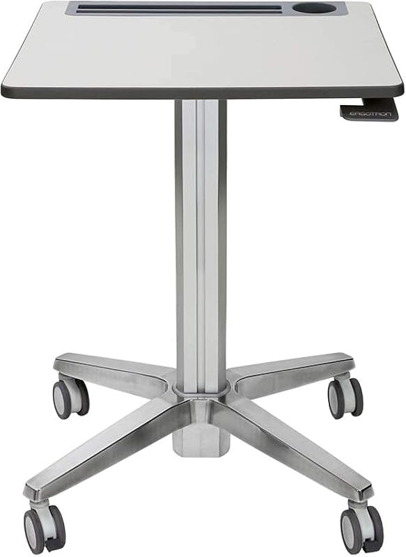 Ergotron – LearnFit Mobile Standing Desk, Adjustable Height Small Rolling Laptop Computer Sit Stand Desk with Wheels for Classroom, Office, Medical or Home Use – Adjusts from 29 to 45 Inches – Grey