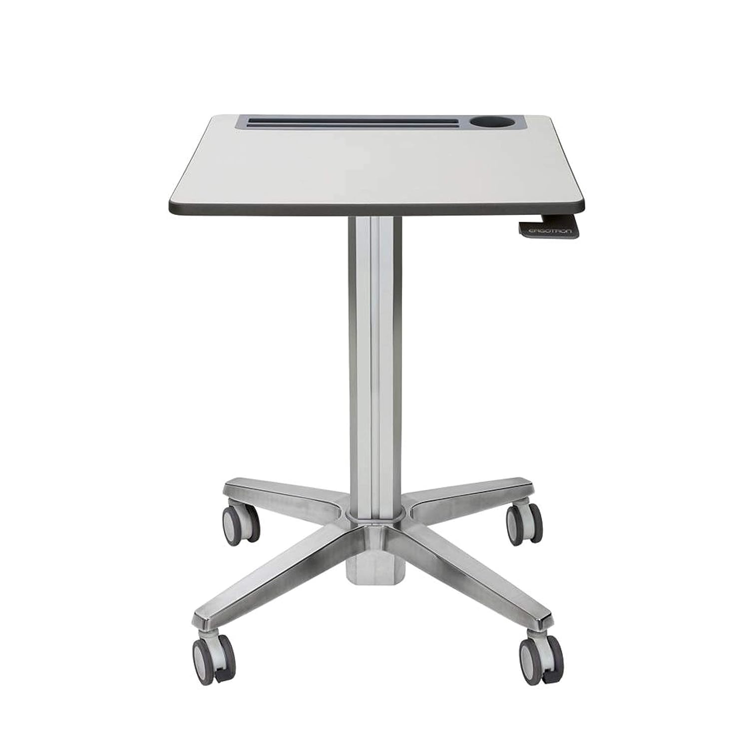 Ergotron LearnFit Mobile Standing Desk Adjustable Height Small Rolling Laptop Computer Sit Stand Desk with Wheels for Classroom