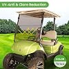 10L0L Tinted Windshield for Yamaha G29/Drive Golf Cart 2007-2016, 4MM Thicken, Foldable and Impact Resistant