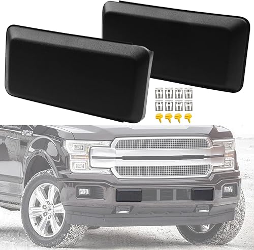 BYKIT Funda protectora de parachoques delantero compatible con Ford F150 2018 2019 2020 2018 2020 Accesorios de repuesto (paquete de 2)