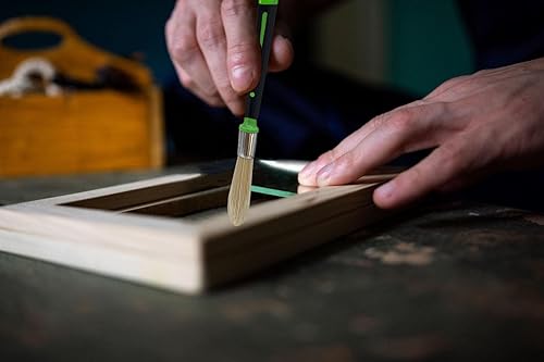 Miniatura 4 de Magimate Brocha de pintura pequeña para retoques, brocha de manchas para banda, zócalos, esquinas de pared de casa y aplicación de arte, tamaño