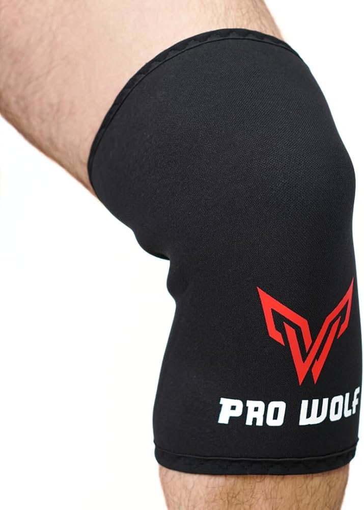 PRO WOLF Stiffer Neoprene Knee Sleeves for Powerlifting