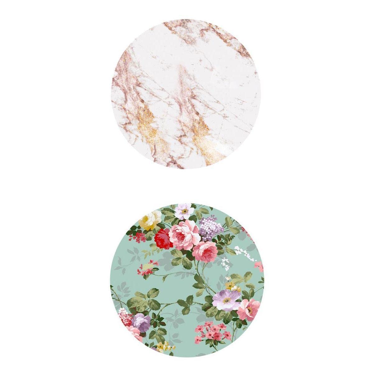 NIVAA 2 Pieces Waterproof Tablecloth Washable Round Table Cover Cloth 48'' New-image-42