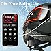 MOYACA Bike Helmet, Smart App Program Bike Helmet with USB Rechargeable Light, Back Light Mountain for Adult&Men Women, with Turn Signals Remote Control(Matte Black, Large)