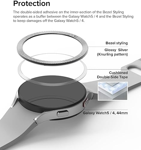 Miniatura 7 de US VAR - Bisel Ringke compatible con Samsung Galaxy Watch 4 1.732 in