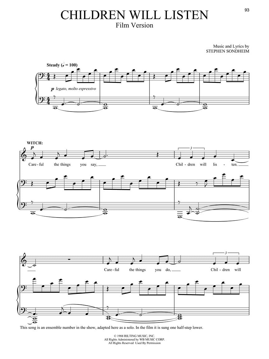Into the Woods. Chant et Piano.