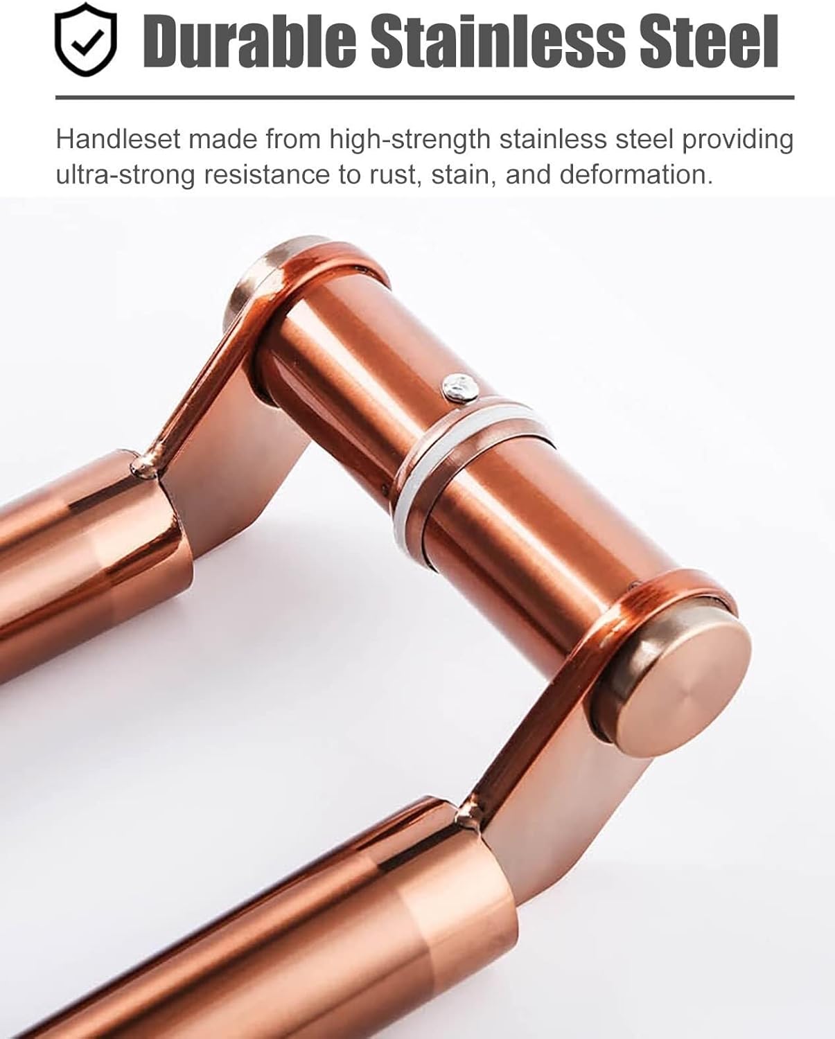 Rose Gold Push-Pull Door Handles Large Size,Commercial Metal Grab Bar for Glass Door,Simple Round Sliding Door Handle with Mounting Accessories ( Color : Rose Gold , Size : 120cm/47 1/4"116cm )