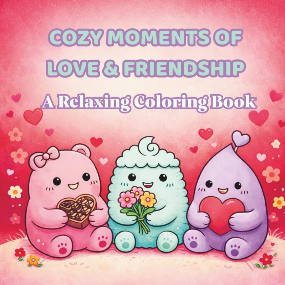 Cozy Moments of Love & Friendship: A Relaxing Coloring Book
