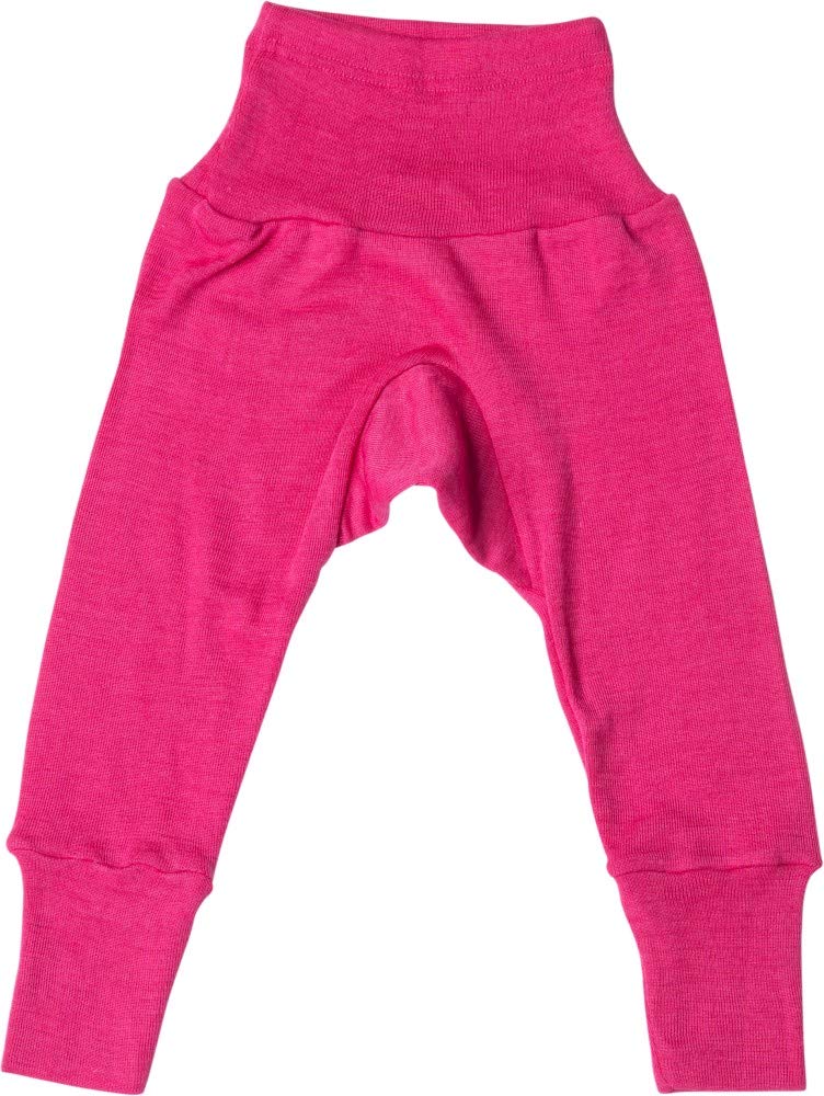 Cosilana Pink Baby Pants, Longleg With Elastic Waistband, 70% Wool 30% Silk (, 3-4 Years (98/104))