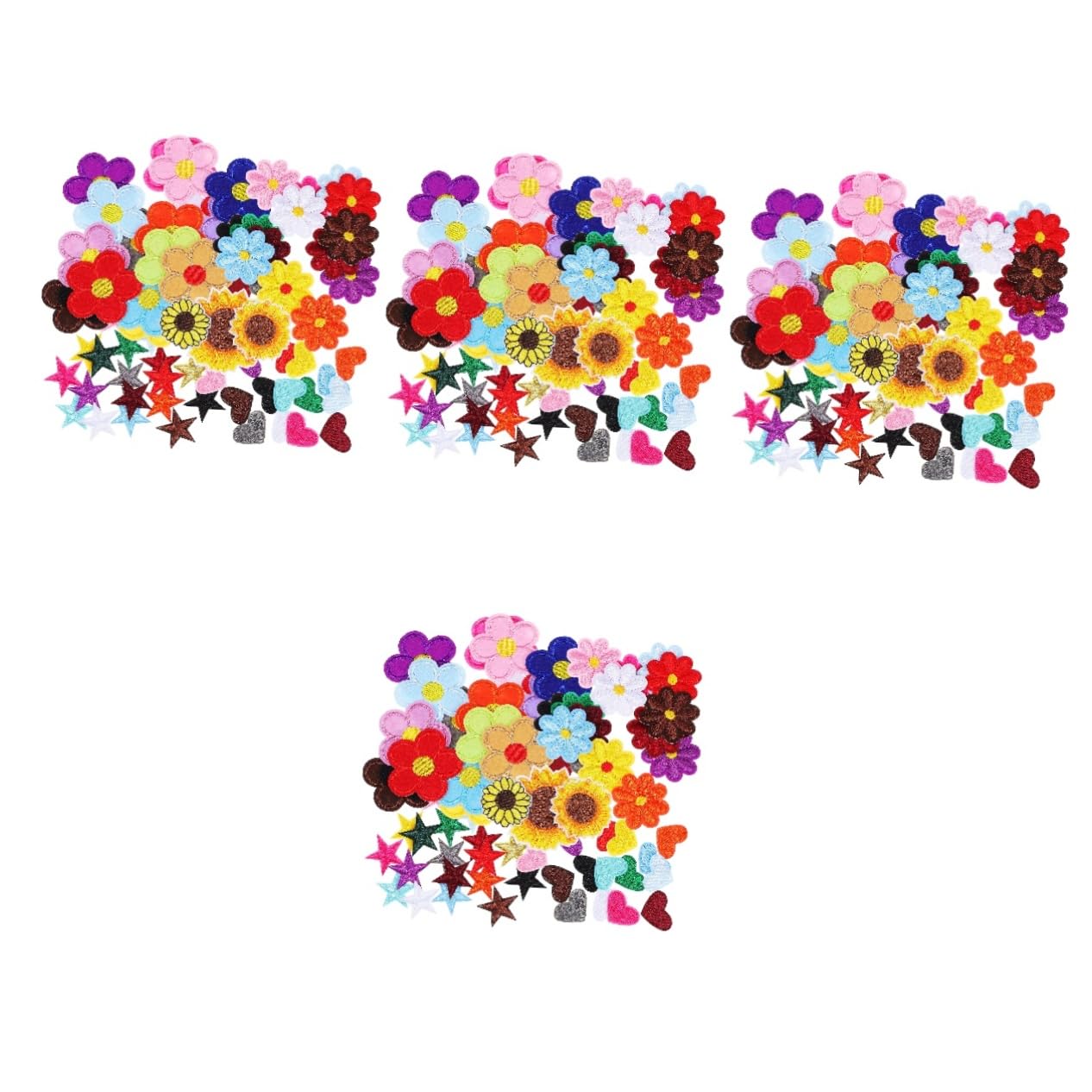 TEHAUX 284stücke Teiliges Bunter Blumen-patches Aufbügeln Bestickte Applikationen Für Kleidung Taschen Und Hüte Langlebig Und Farbecht Für Kreative -projekte