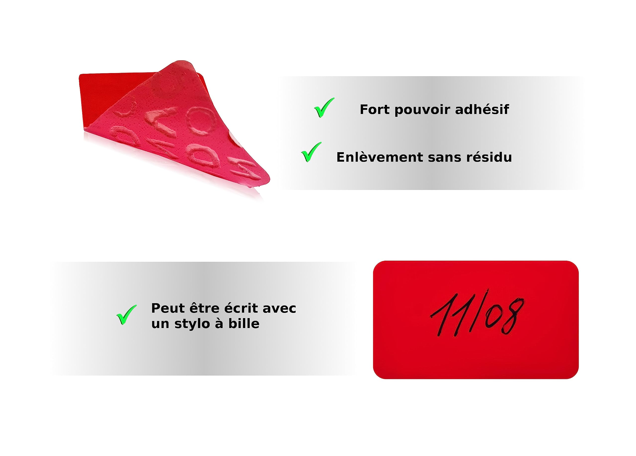 1000 pezzi – Sigilli 35 x 20 mm rosso senza residui – Etichette di sicurezza, sigillo di qualità, sigillo di garanzia, sigillo di restituzione, adesivo per sigillo, etichetta adesiva