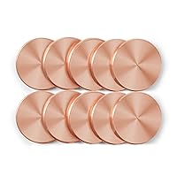 Vista 1 de Lote de 10 discos en blanco redondos de cobre, 1 1/4" de diámetro x 1/8" de espesor (.125) Placa redonda de metal de cobre