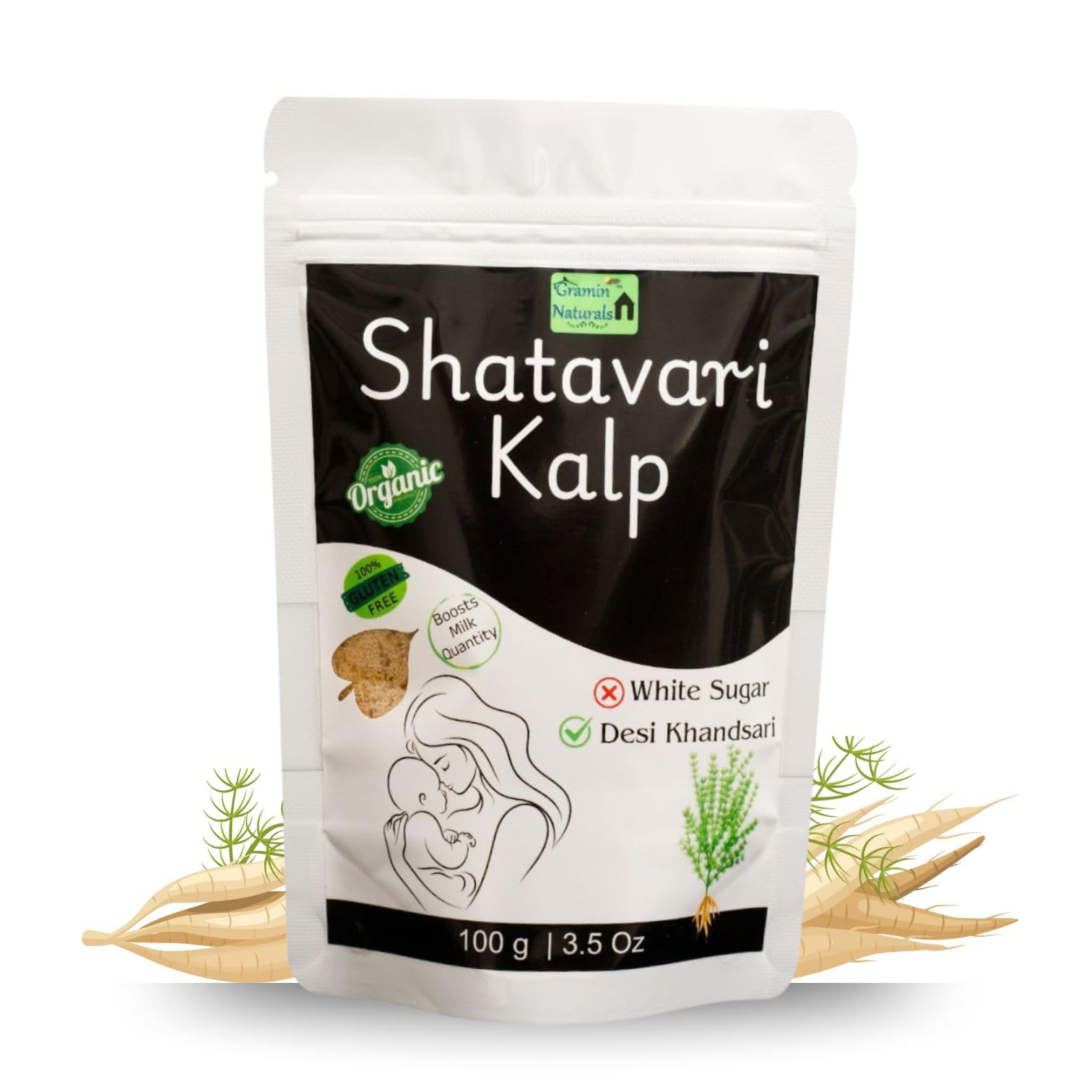 GraminNaturals Organic Shatavari Kalp for Women | Chocolate Flavour | Lactation & Wellness Supplement | Supports Breast Milk Production | Nourishes Lactating Mothers | Made with Desi Khandsari | No Refined White Sugar | 100 g — Amazon image 11