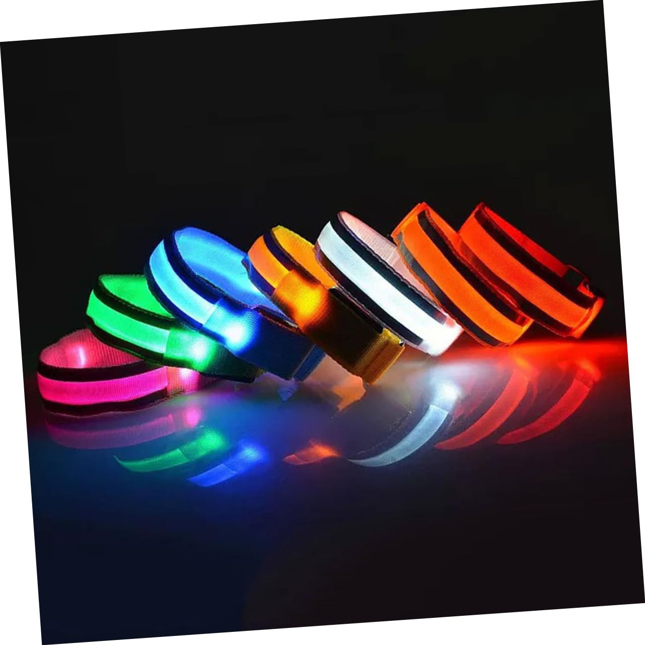SUPVOX Fascia da Braccio Luminosa A LED Attrezzatura da Corsa Notturna Fascia da Braccio A LED in Tessuto E Braccialetto A LED in Nylon