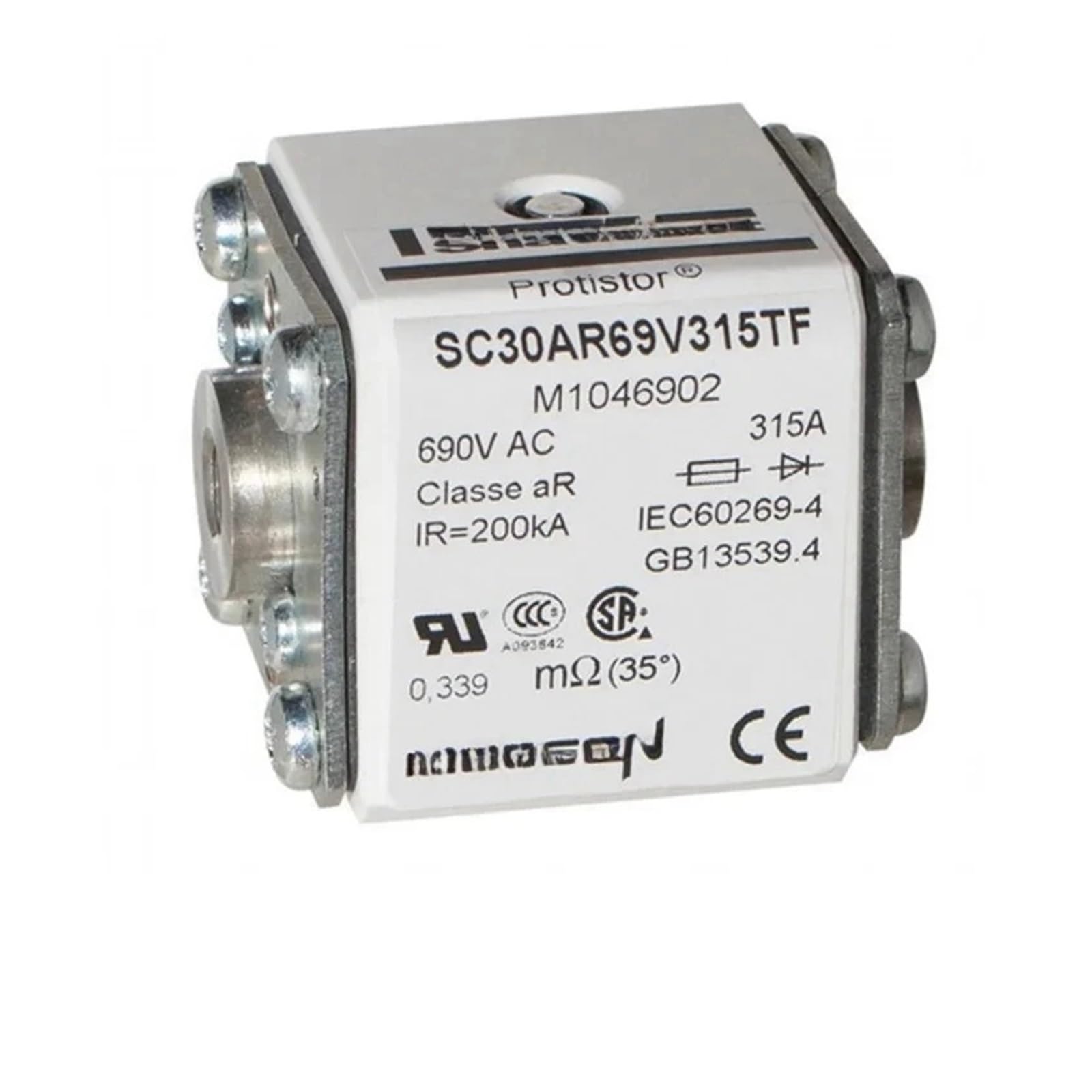 Fusible SC30AR69V100TIM J1046991 calibre 100A pour sectionneur industriel