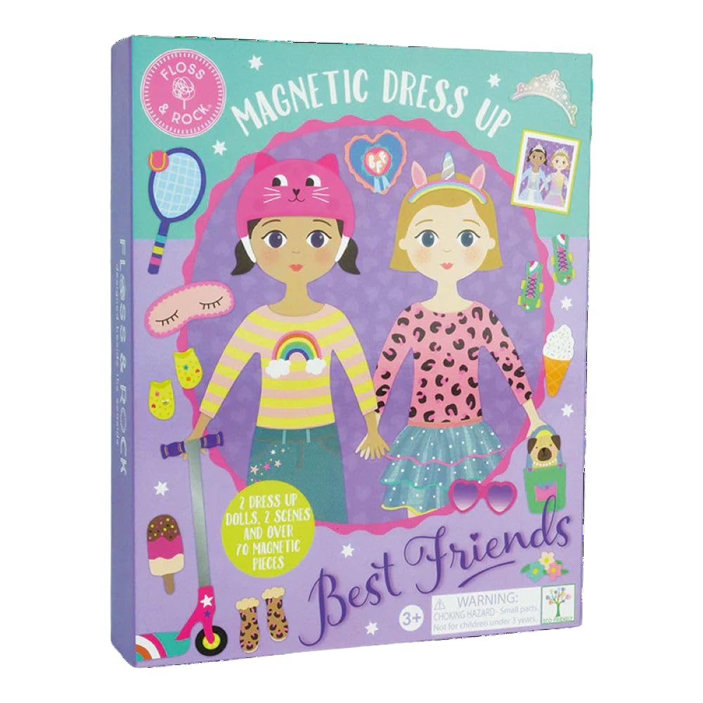 Floss & Rock Juego de disfraces de muñecas magnéticas Best Friends