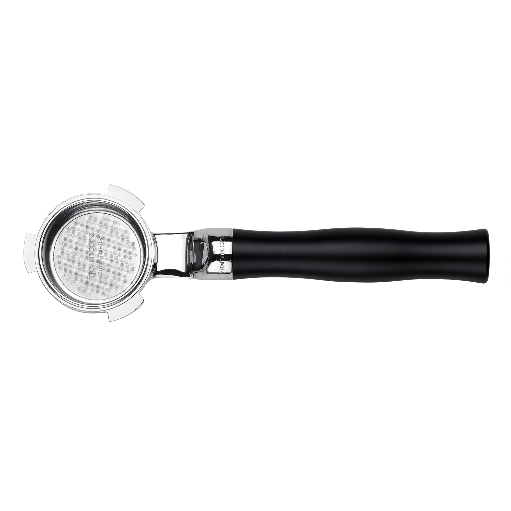 Normcore 51mm 3-Ear Bottomless Portafilter for De'Longhi Dedica EC680/EC685/EC885, Naked Espresso Portafilter with 18g Basket & Walnut Handle, Not for 2-Ear Models