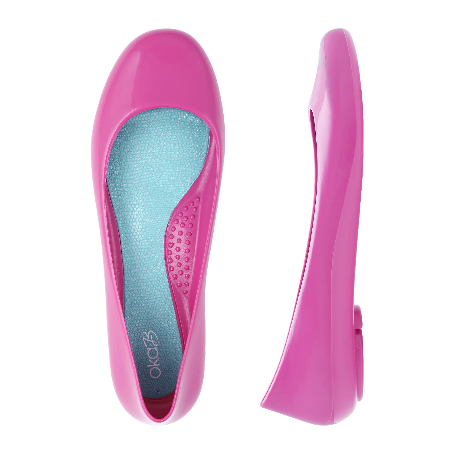 Oka-BWomen's Taylor Shiny Flats, Sangria Shiny, Size 6 M