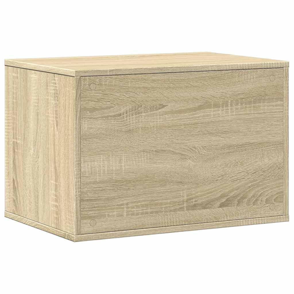 Katzenklo Sonoma Eiche Holzwerkstoff 60x40x40 cm Katzenhaus mit Zwei Eingängen, vielseitiges Katzenmöbel als Beistelltisch und Aufbewahrung