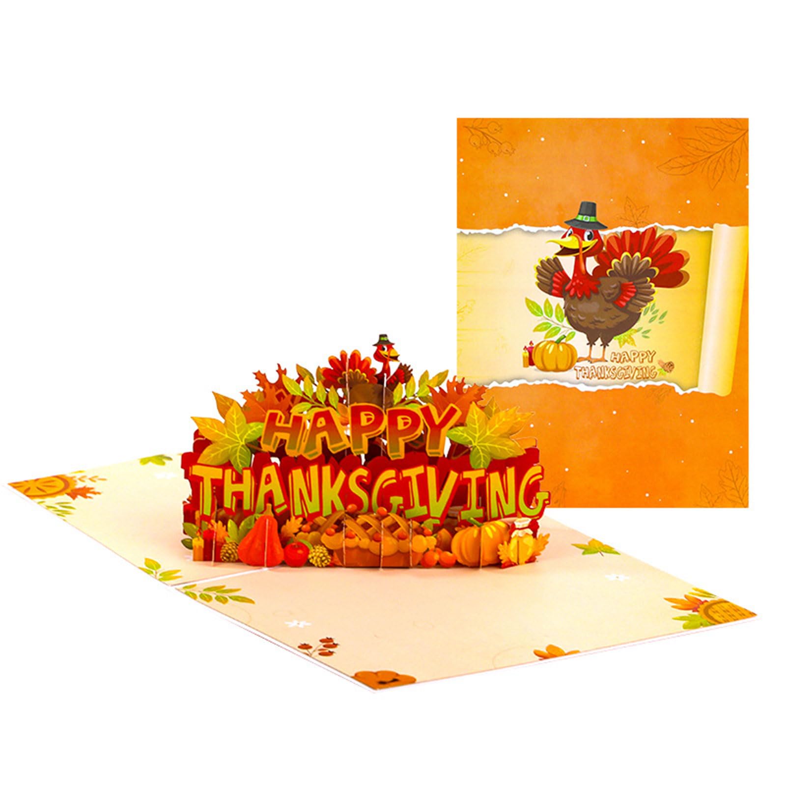 Kalttoy Multicolor Foldable 3D Thanksgiving Greeting Cards Ideal For Expressing Gratitude And Gift Giving Fall Greeting Cardstock