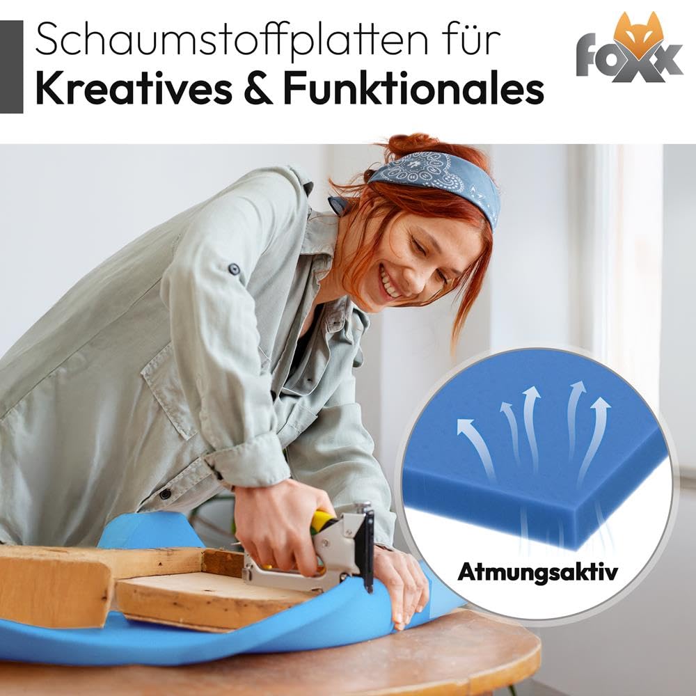 Schaumstoff [110x200x2 cm] mittelfeste Schaumstoffplatte(RG25) Zuschnitt für Polster, Sitzpolster, Couch, Matratze, Topper und Campingauflage, PU Schaumstoff, Matratzenauflage, hitzebeständig