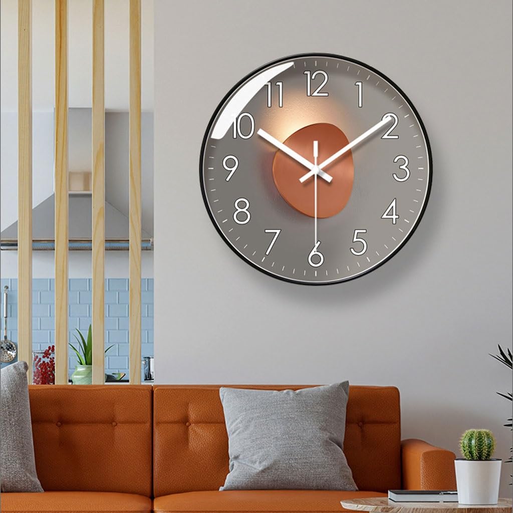 Orologio da parete Orologio al quarzo silenzioso con secondi spazzati Orologio da parete semplice Orologio da soggiorno Orologio da studio for la casa Reloj De Pared(B)