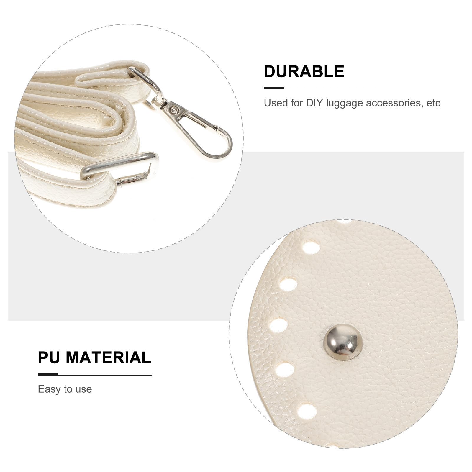 de Accesorios y Materiales para Bolsos Hechos a Mano 7 Piezas para Hacer Bolsos de Pu Bordes Suaves, Suministros para Manualidades DIY