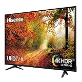 Hisense H55A6140, TV 4K, HDR, Smart TV VIDAA U, Super Contraste, Precision Color, Depth Enhanced, Remote Now, Inalámbrico/Ethernet/USB, Inalámbrico/Ethernet/USB, 55", Negro