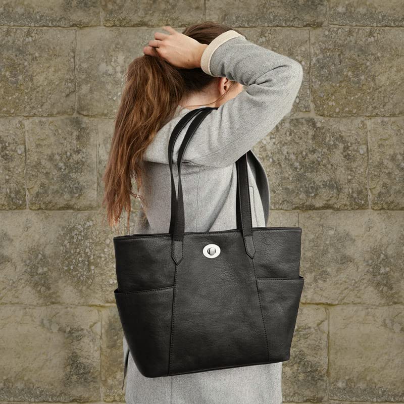 Joy Susan Turn Lock Tote: Judy in Vegan3