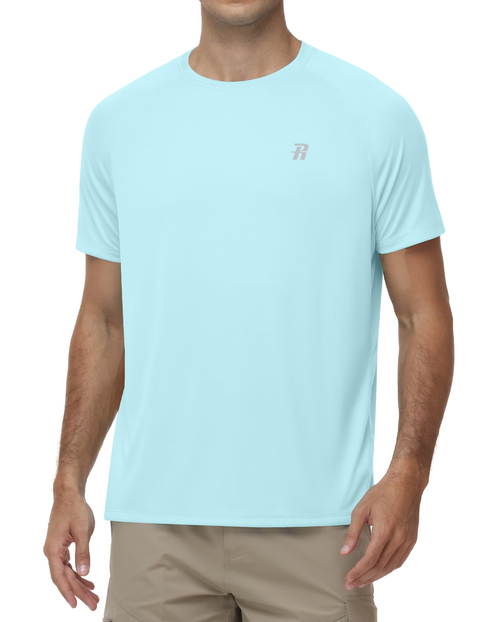 Runhit UV Shirt Herren Kurzarm, Schwimmshirt mit UPF 50+ Sonnenschutz, Schnelltrocknendes Rashguard Atmungsaktives Badeshirt für Wassersport, Surfen und Outdoor