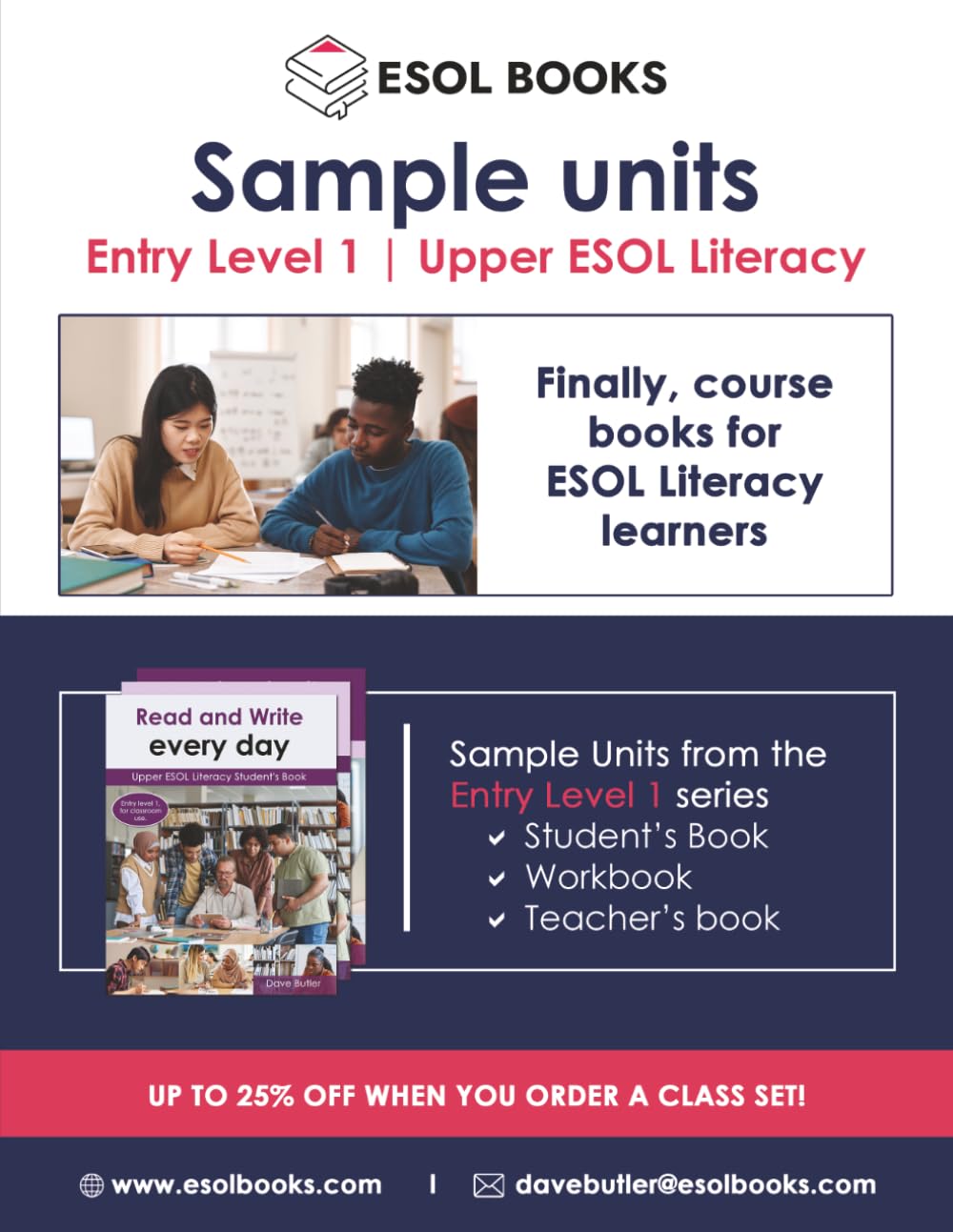 ESOL Books Sample units Entry Level 1 / Upper ESOL Literacy