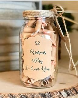 ANISHOP 52 Reasons Why I Love You Message Jar With Light Handmade Art For Loved Ones, Birthday, Anniversary, Valentines Da Price In India