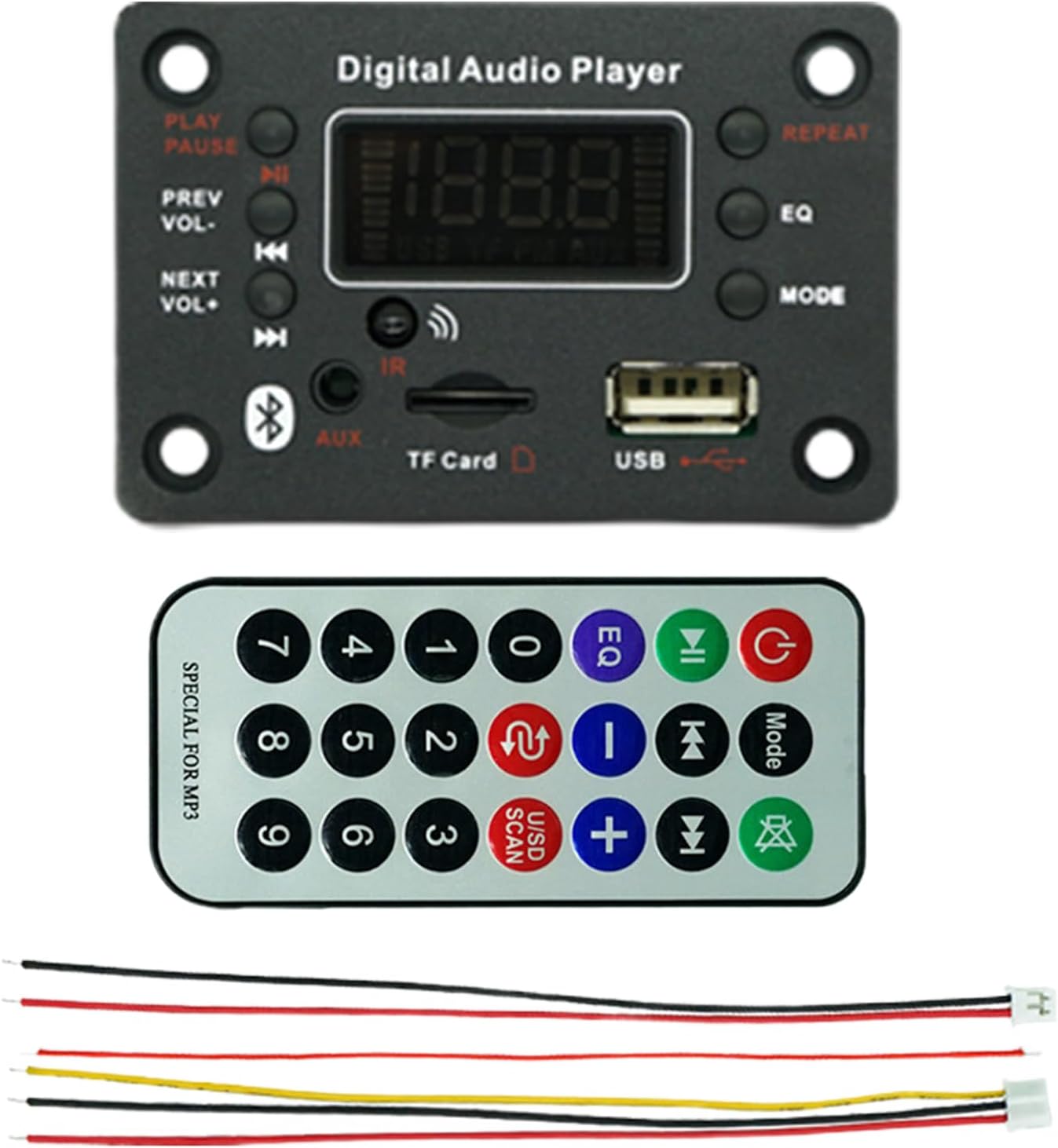 MP3 Audio Reception Module, Car Sound Module Receiving Board, 12V MP3 Decoder Board Lossless FLAC APE Audio Decoder USB Module Audio Accessories Digital Sound Player Components for Stable Operation Enthusiasts Beginner