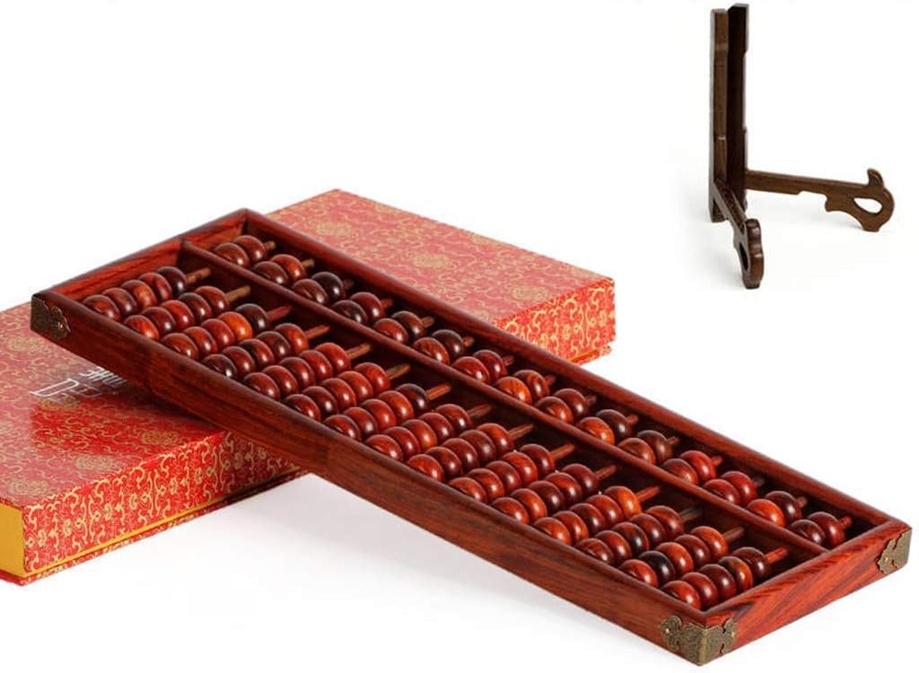 Counting Abacus Redwood Abacus Art Collection Abacus Accounting and Students Mental Abacus Desktop Decoration (Color : Brown, Size : 5316.52.7cm)