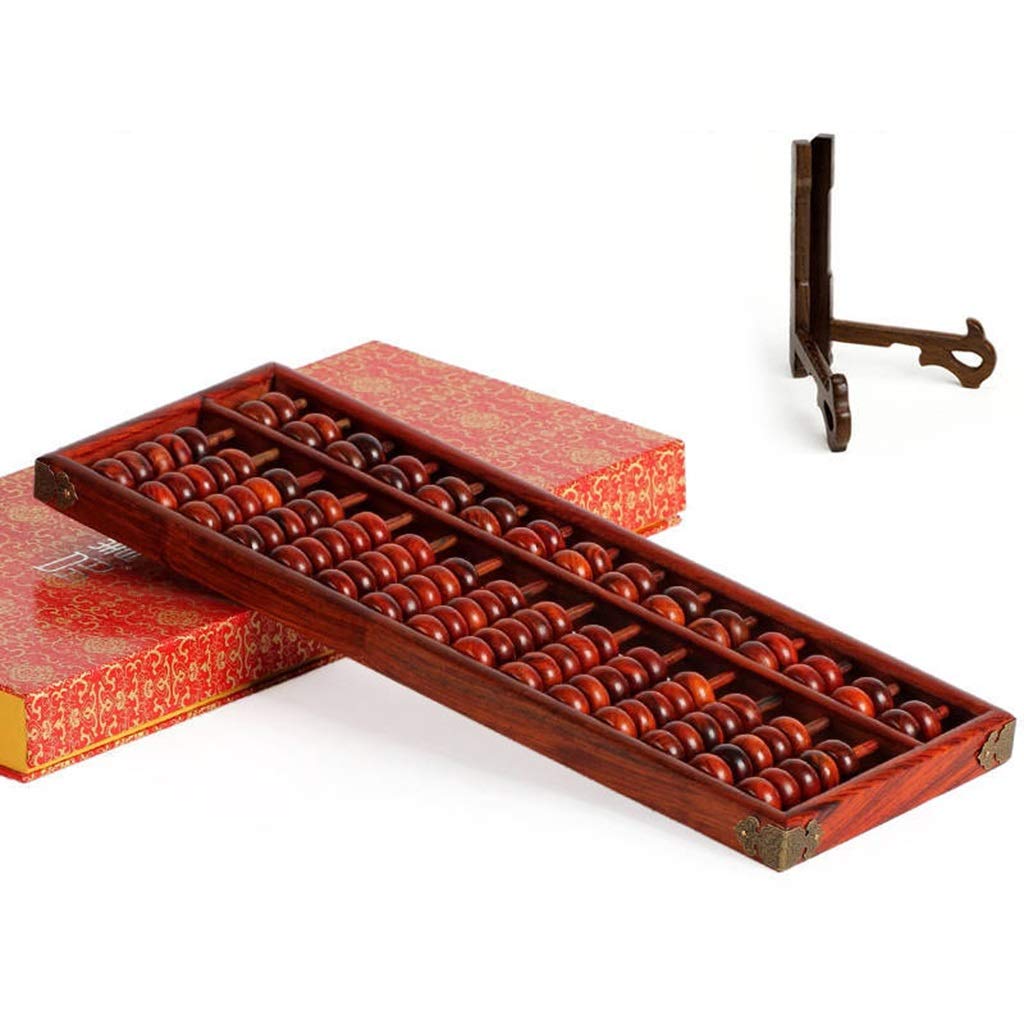 Counting Abacus Redwood Abacus Art Collection Abacus Accounting and Students Mental Abacus Desktop Decoration (Color : Brown, Size : 42 * 16.5 * 2.5cm)