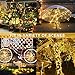 JMEXSUSS 2 Pack Solar String Lights Outdoor Waterproof, Each 33FT 100 LED Warm White Christmas Lights, Waterproof 8 Modes Copper Wire Solar Fairy Light for Outside Patio Tree Yard Garden Decorations