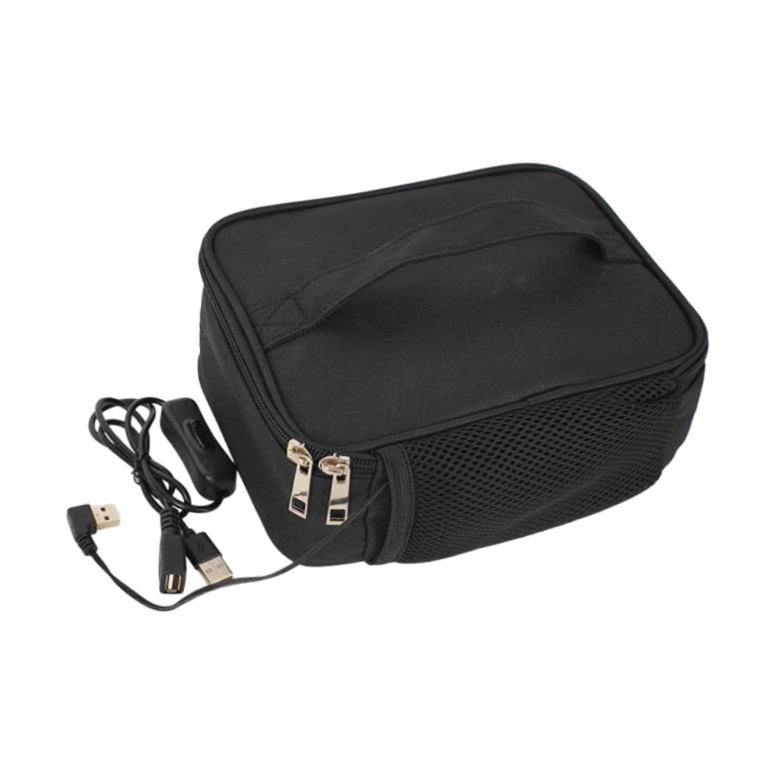 PUXZYAX Heated Bento Bag Versatile USB Heated Lunch Box Bag Lightweight Waterproof Food Warmer Container Daily USB Heating Lunch Box for Adults with Zipper