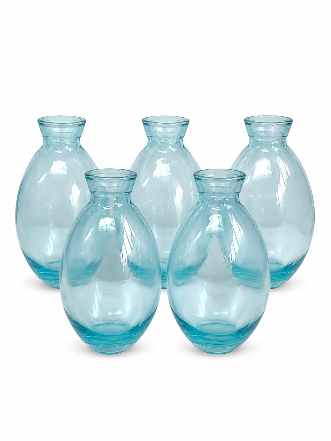 Jarrones pequeños de cristal para decoración de bodas y centros de mesa románticos