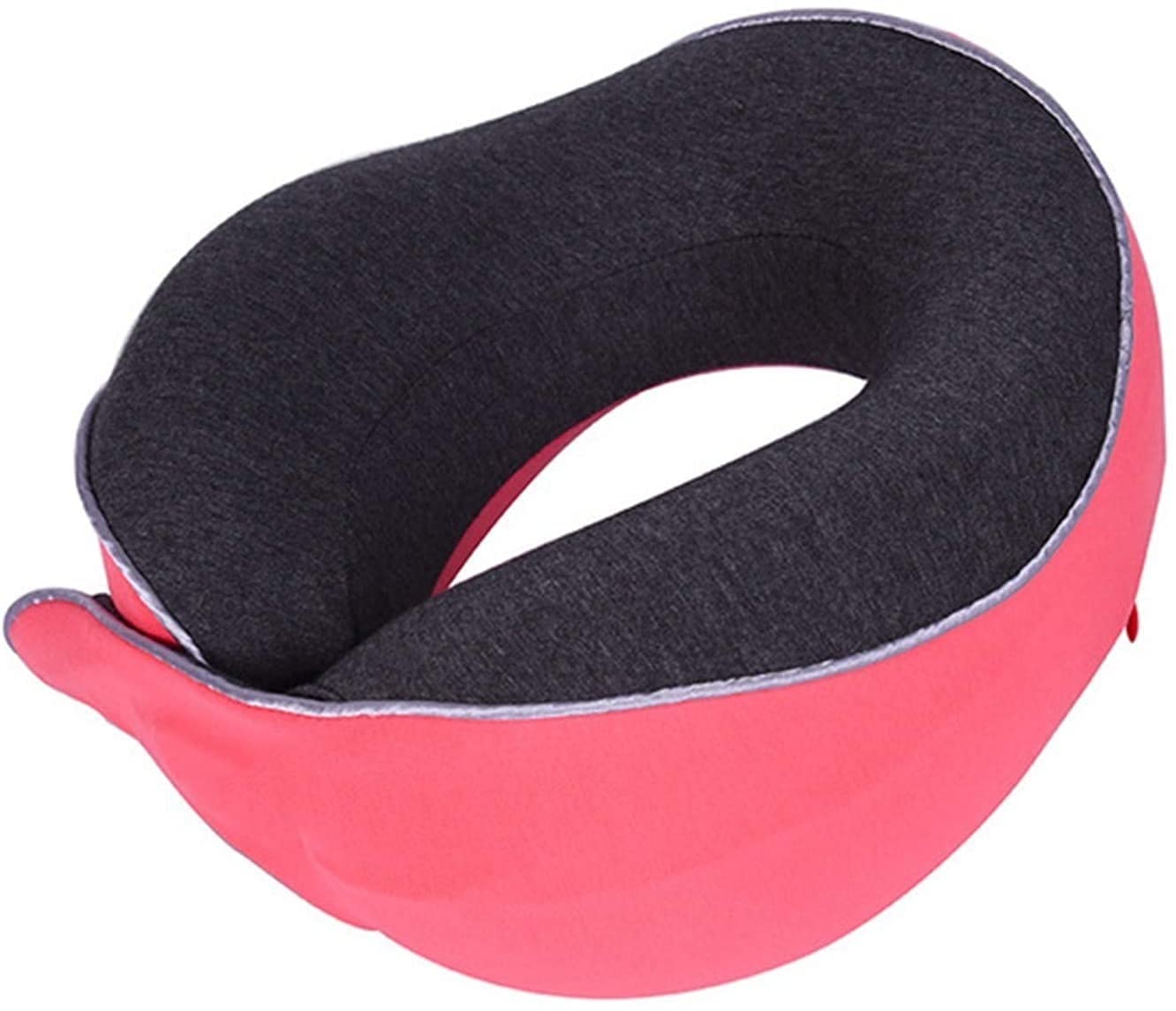 Reisekissen Memory Foam Head Neck Stützkissen, Reisenhals Kissen, Nackenstütze Kissen U förmig Tragbare Reisekissen for Kinder Erwachsene Flugzeugauto-Zugbüro (Color : Pink)