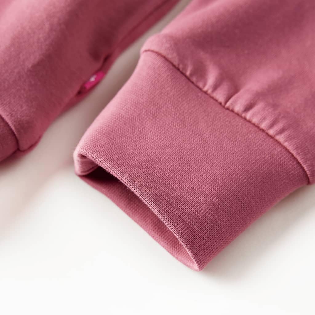 Sudadera infantil rosa frambuesa con diseño de ciervo, 95% algodón, camiseta de manga larga talla 92, transpirable y suave forro, puños acanalados, cómoda para niñas y niños, uso diario