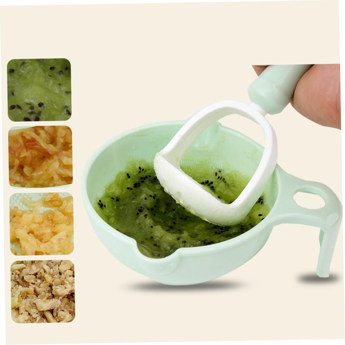 Babynahrung Stampfer, Babynahrung Mühle 8 in 1 Food Masher Maker tragbare Babyfuttermittel -Küchenprozessor -Smother -Schüssel -Gemüse Obst Ricer Mühle 8pcs/Set, Baby Fütterung Mühle