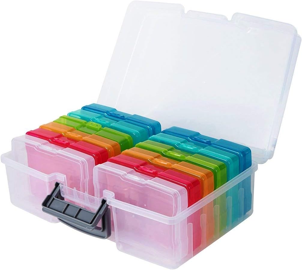 Anko Multicoloured Photo and Craft Storage Box/Includes 12 Boxes